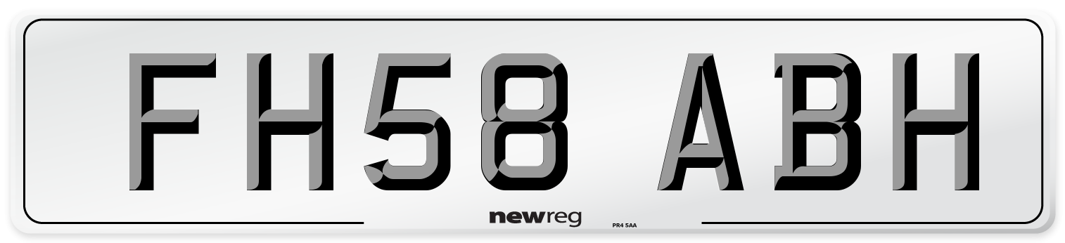 FH58 ABH Number Plate from New Reg